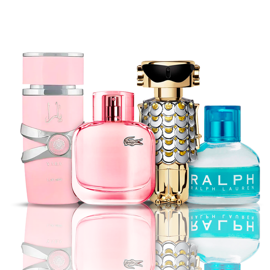 Zestaw 4 Perfumy - Fame + Yara + Lacoste Sparkling + Ralph Lauren 100ML.